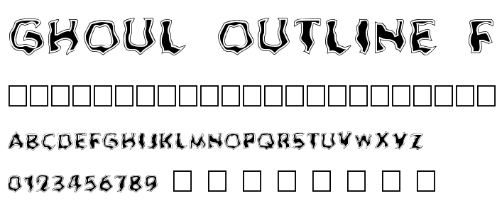 Ghoul Outline Fill font